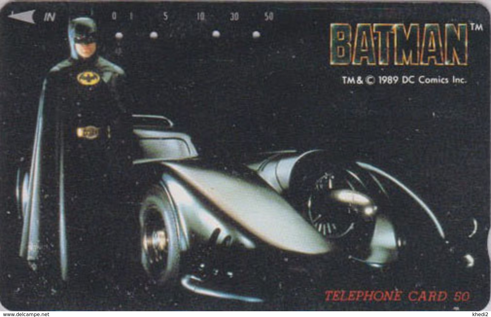 Télécarte Japon / 110-74011 - CINEMA - BATMAN & Voiture BATMOBILE Car - MOVIE Japan Phonecard - KINO Telefonkarte  11249 - Cinéma