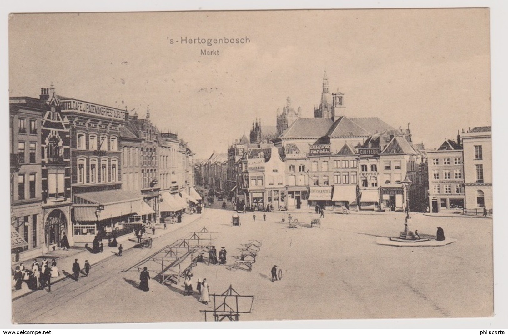 's-Hertogenbosch - Markt Met Volk - 1910 - 's-Hertogenbosch