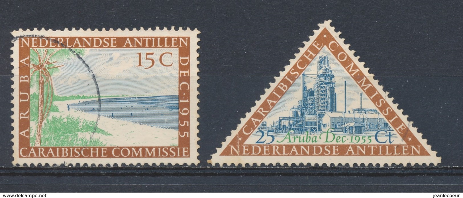 Nederlandse Antillen/Netherlands Antilles 1955 Mi: 50-51 Yt: 243-244 Nvph: 255-256 (Gebr/used/obl/o)4368) - Curaçao, Nederlandse Antillen, Aruba