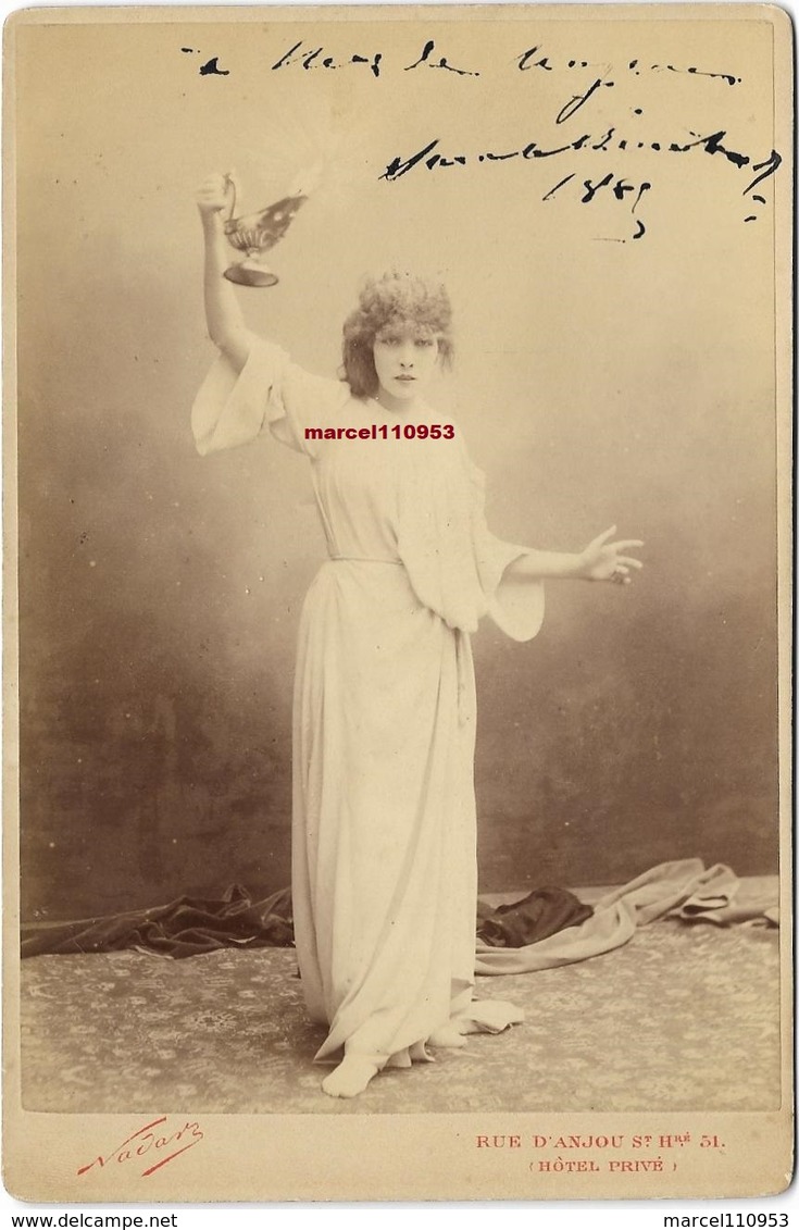 Sarah Bernhardt ( PhotoNadar ) 16.5 X 11 - Foto Dedicate