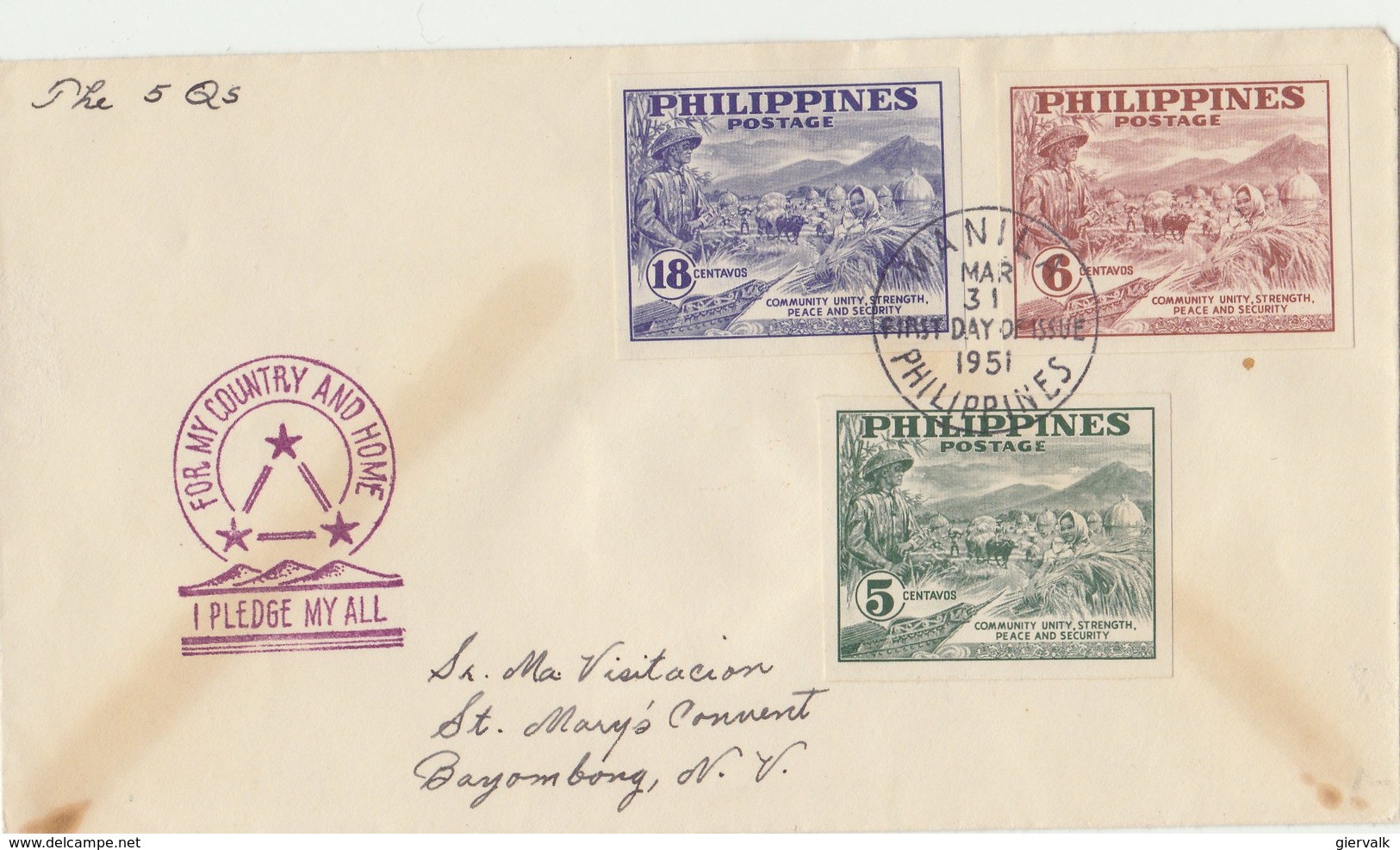 PHILIPPINES FDC 1951 Imperforated Serie.BARGAIN.!! - Filippijnen