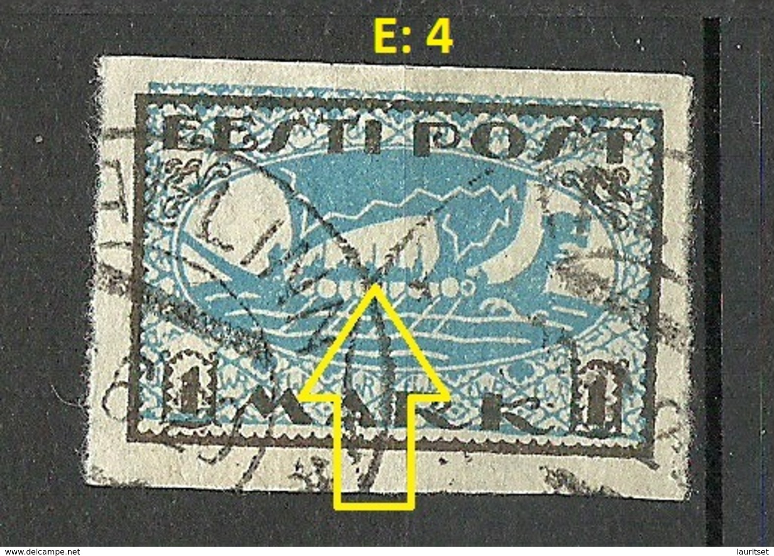 ESTLAND Estonia 1920 Michel 12 Y Error Abart Variety E: 4 O - Estland