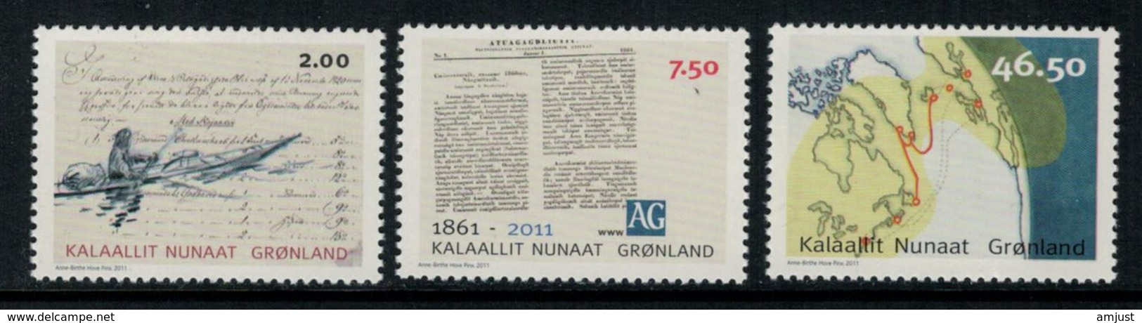 Groenland 2011 // Moyen De Communication Timbres Neufs ** MNH No.555-556-557 Y&T - Neufs