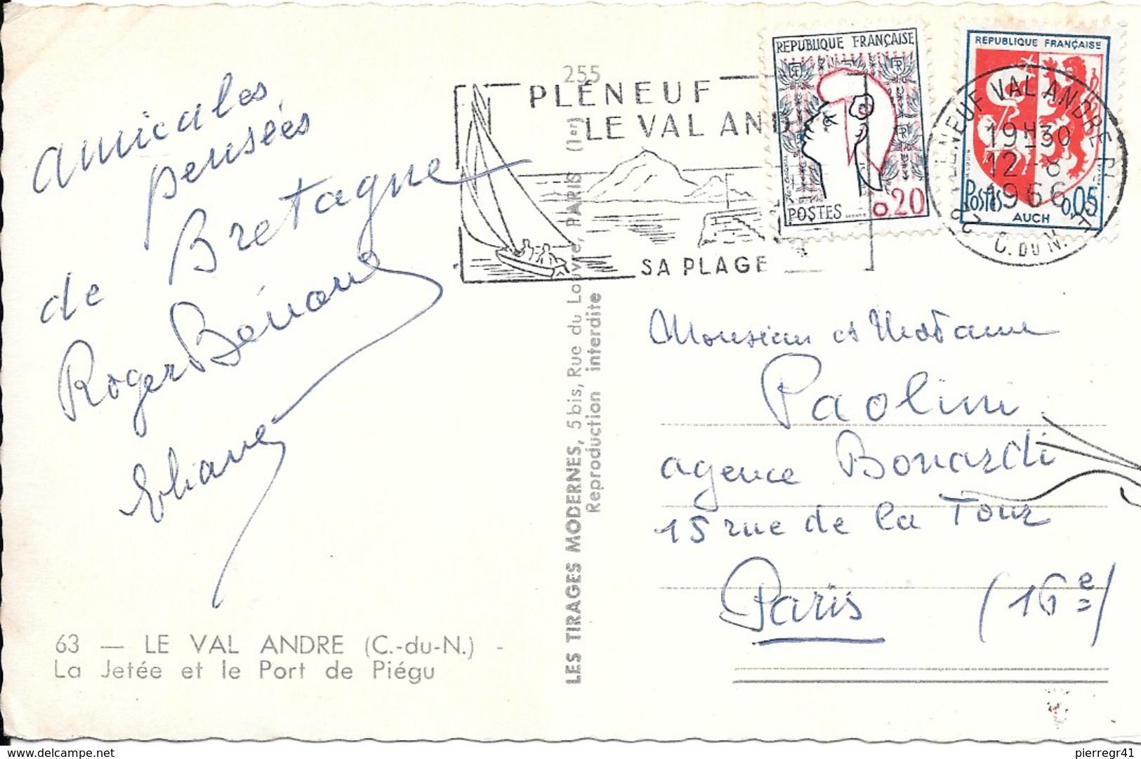 CPA-1950-22-LE VAL ANDRE-La JETEE Et Le PORT De PIEGU-TBE - Autres & Non Classés