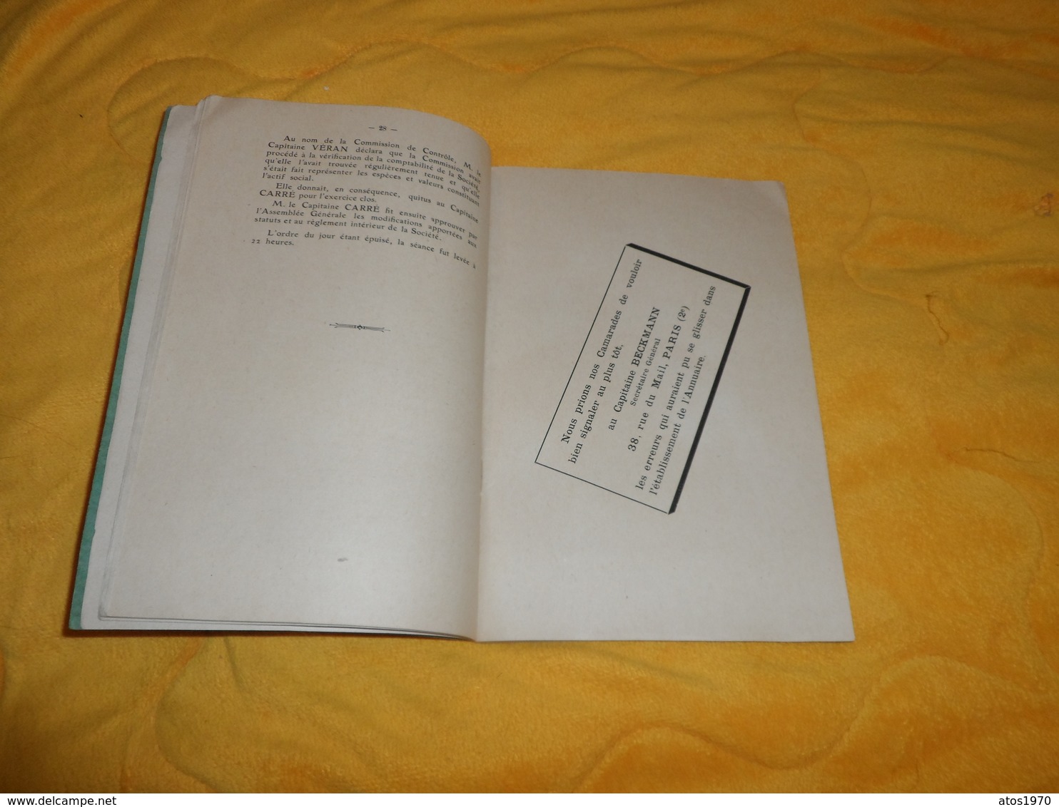 ANNUAIRE 1925..AMICALE DES OFFICIERS DE L'ECOLE DE PERFECTIONNEMENT DE PENTHIEVRE..SOCIETE POLYTECHNIQUE MILITAIRE.. - Other & Unclassified