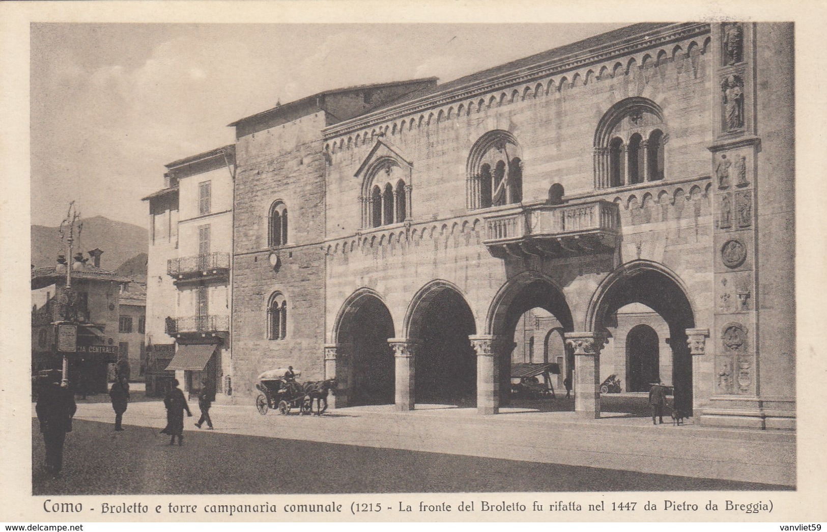 COMO-BROLETTO E TORRE CAMPANARIA-CARTOLINA NON  VIAGGIATA-ANNO 1925-1935 - Como