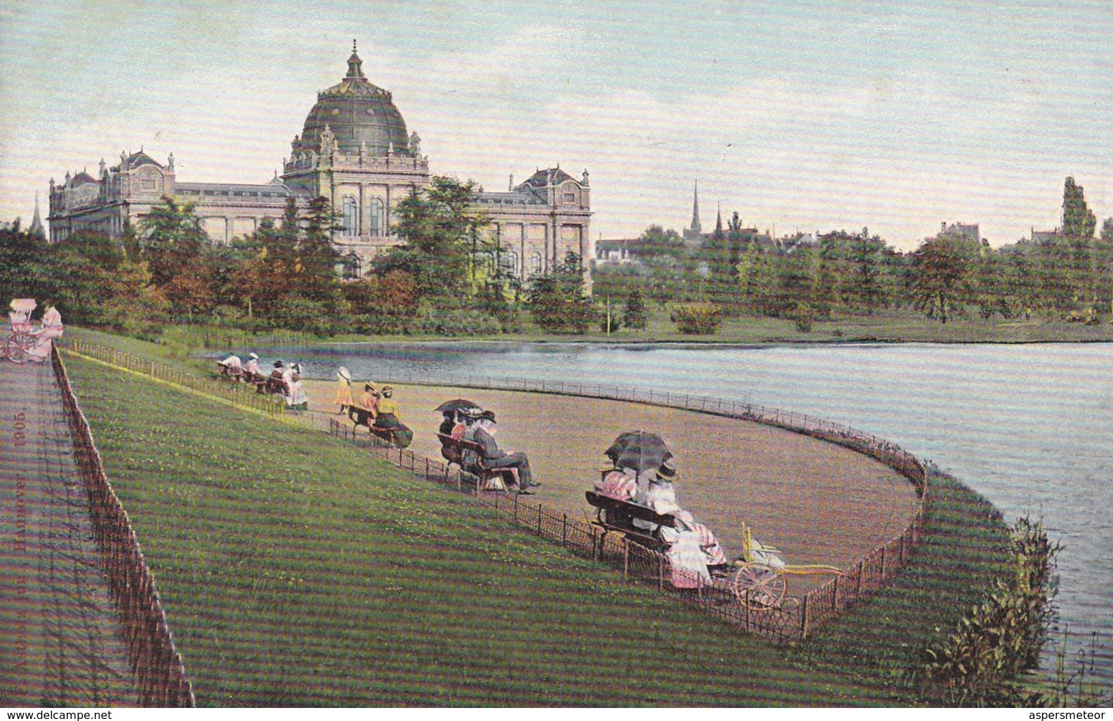 HANNOVER. MASCHPARK. CPA CIRCA 1900 - BLEUP - Hannover