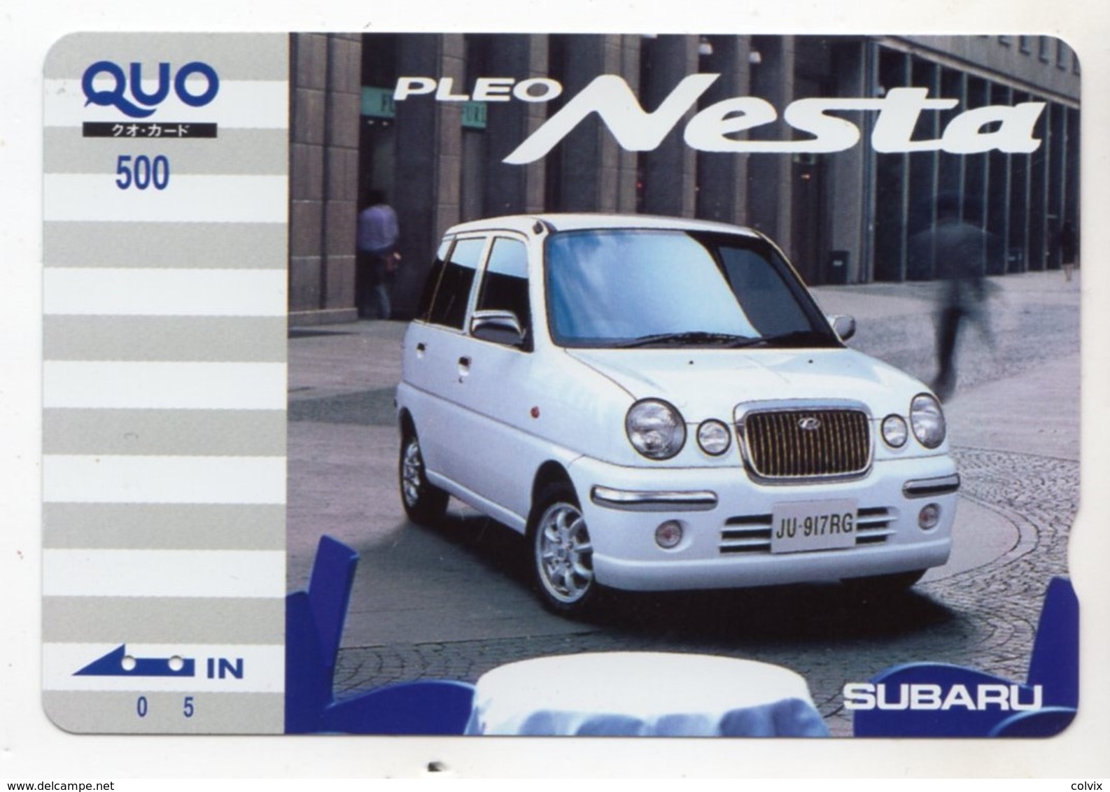 CARTE QUO PREPAID JAPON VOITURE SUBARU NESTA - Voitures