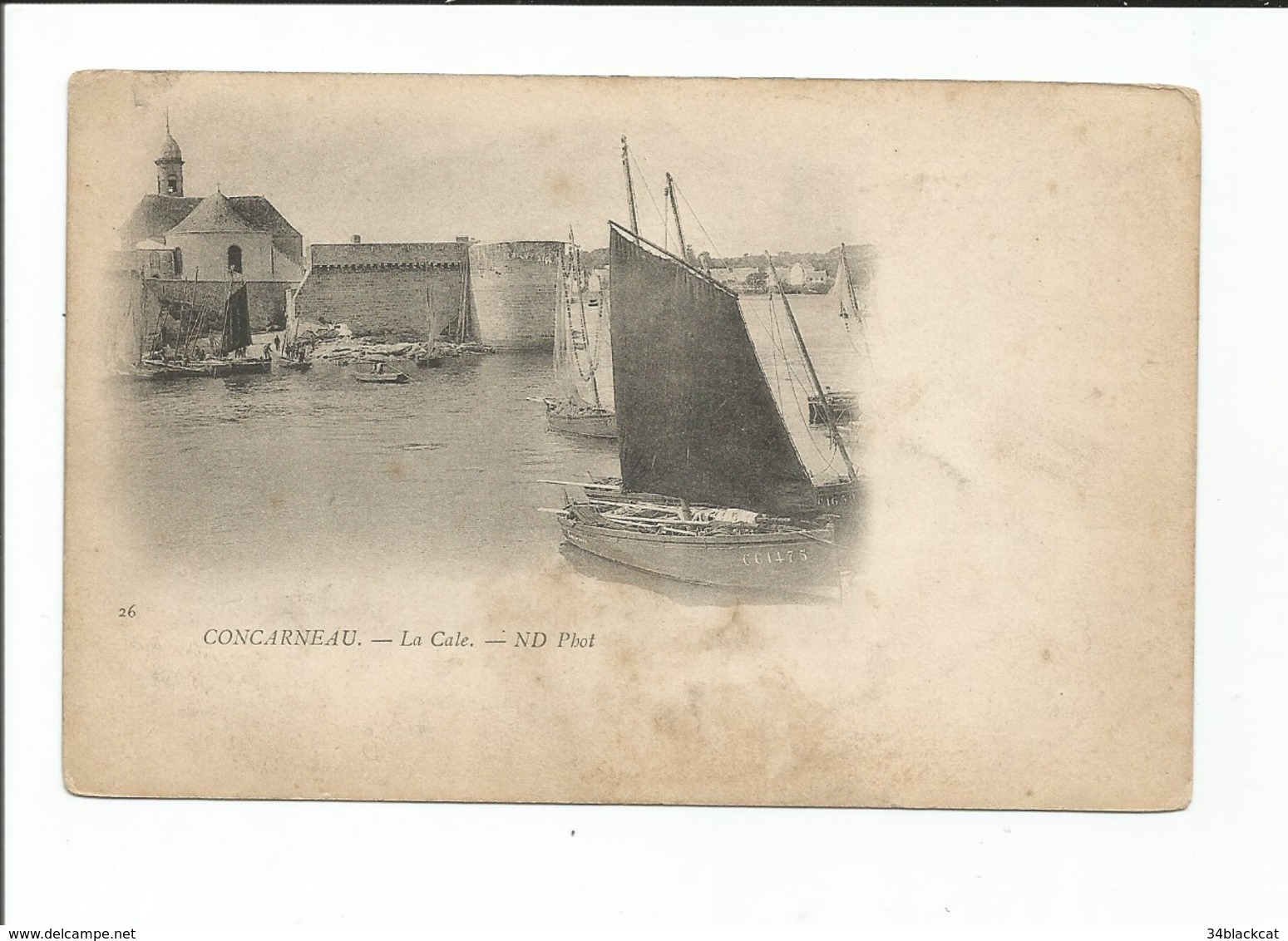 CONCARNEAU - La Cale - Animé Bateaux - Avant 1904 Carte Nuage - ND - Concarneau