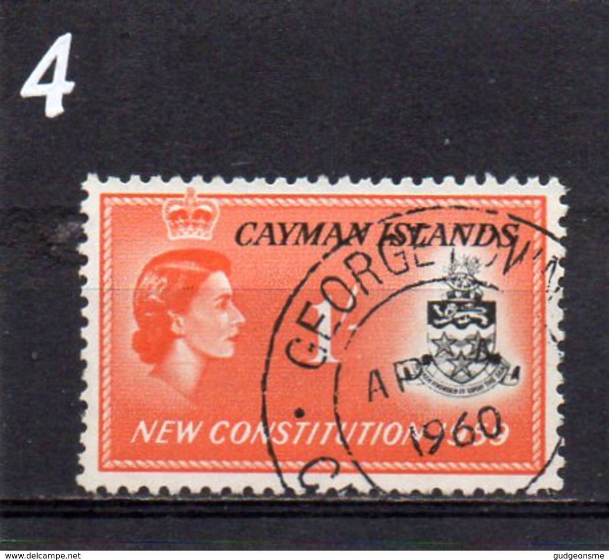 1959 New Constitution 1/- Used - Cayman Islands