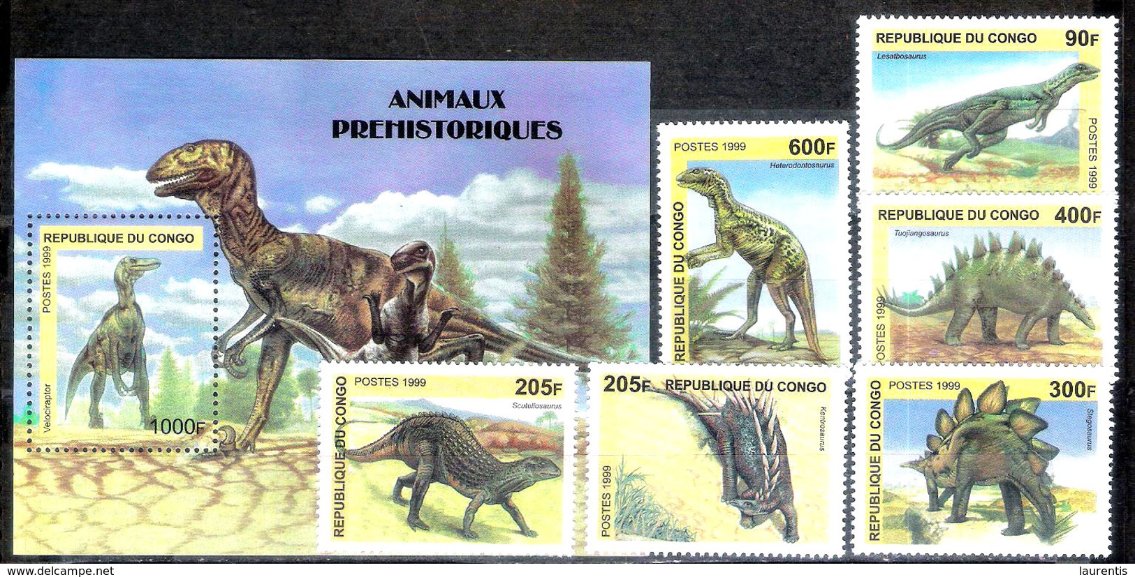 647  Prehistoric Fauna - Congo 1999 - MNH - 2,75 - Vor- U. Frühgeschichte