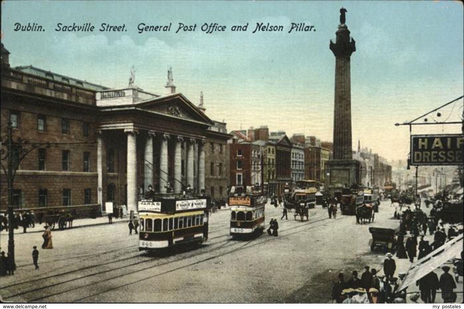 11245518 Strassenbahn Dublin Sackville Street Post Office Nelson Pillar Strassen - Autres & Non Classés