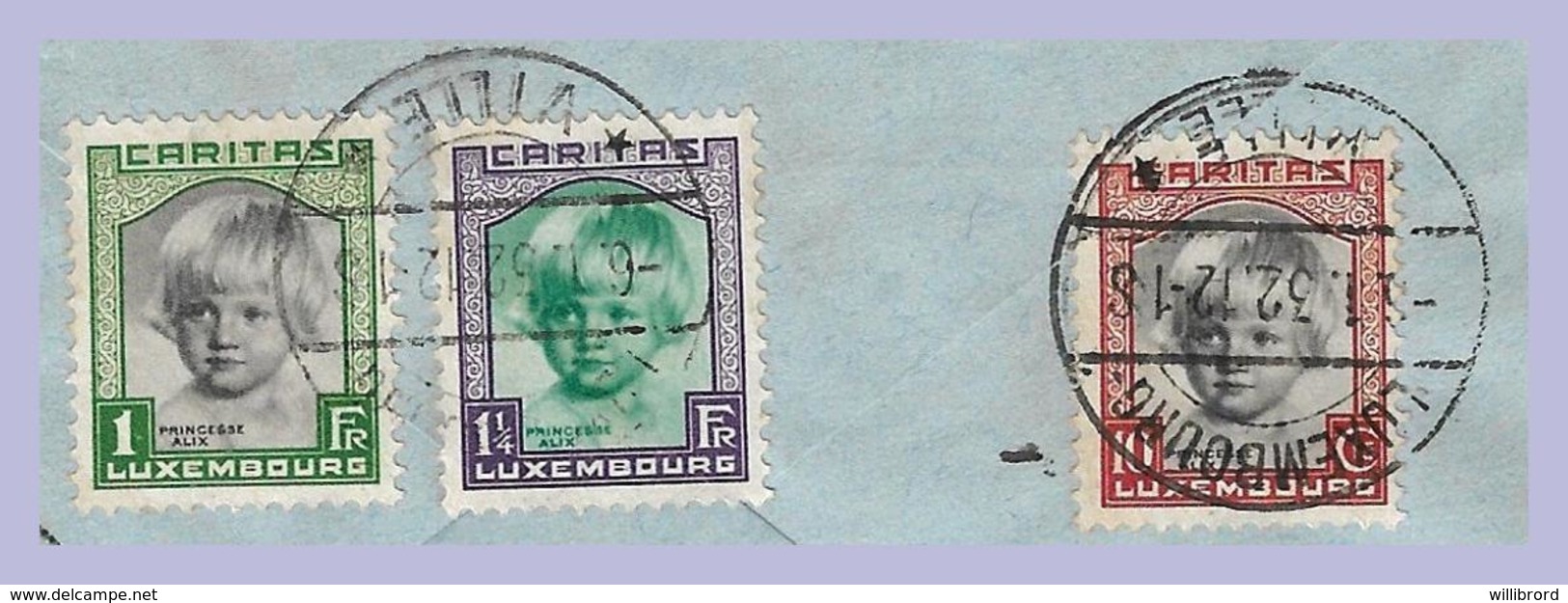 LUXEMBOURG - 1932 Alix Semi-postal Set (front & Back) - Commercial Registered COD Cover To France - Prifix = 360 Euros! - Cartas & Documentos