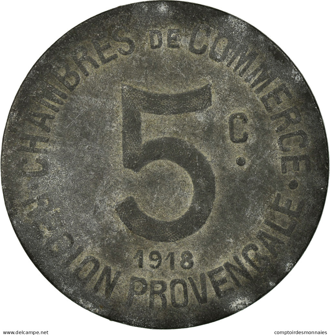 Monnaie, France, Chambres De Commerce De La Région Provençale, 5 Centimes - Monétaires / De Nécessité