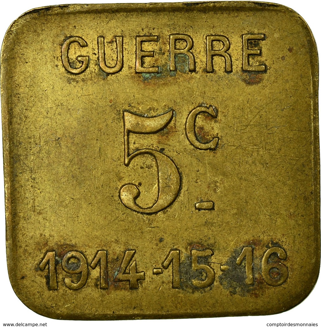 Monnaie, France, Gd. Café TOURNIER, Pamiers, 5 Centimes, TTB, Laiton, Elie:20.1 - Monedas / De Necesidad