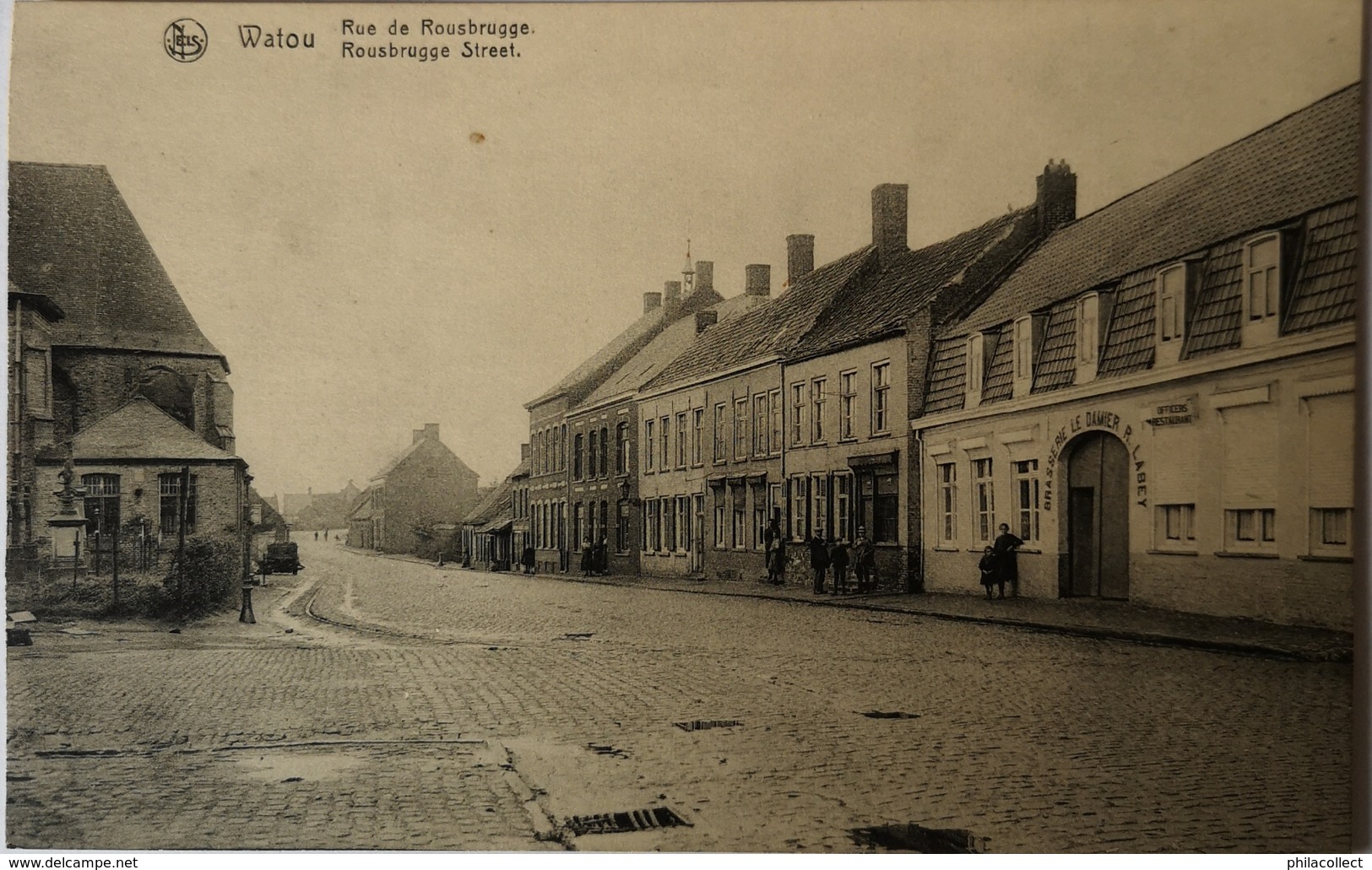 Watou (Poperinge) Rue De Rousbrugge - Brasserie Le Damier - R. Labey 19?? - Andere & Zonder Classificatie