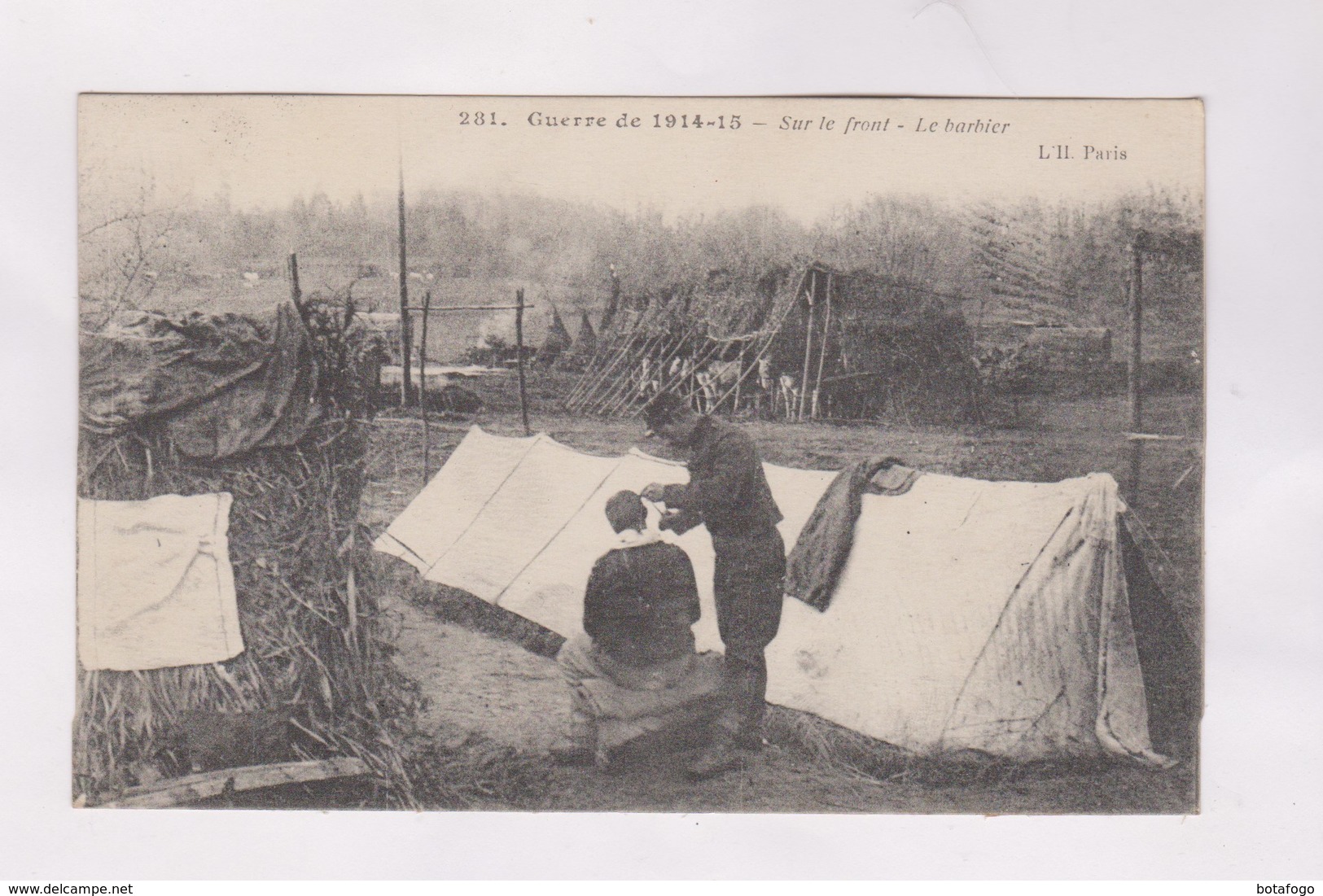 CPA ,GUERRE 14/18 , SUR LE FRONT,  LE BARBIER En 1915! - War 1914-18