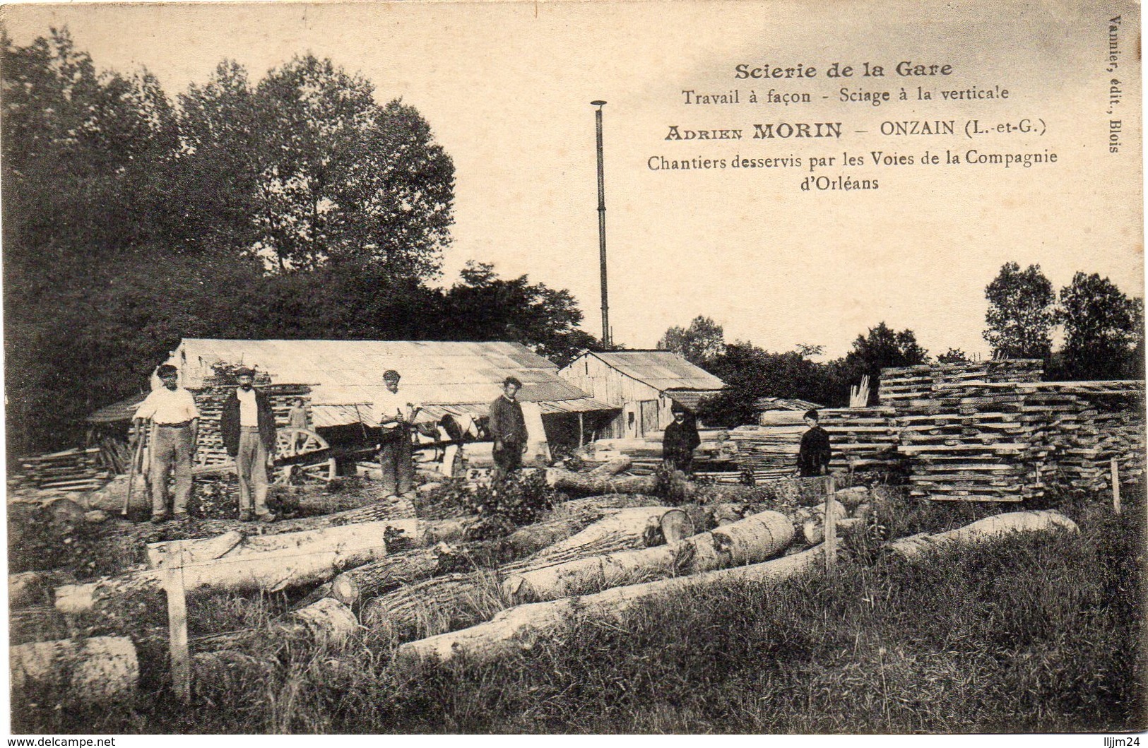 -VEUZAIN Sur LOIRE - ONZAIN - Scierie De La Gare - Adrien MORIN - - Autres & Non Classés