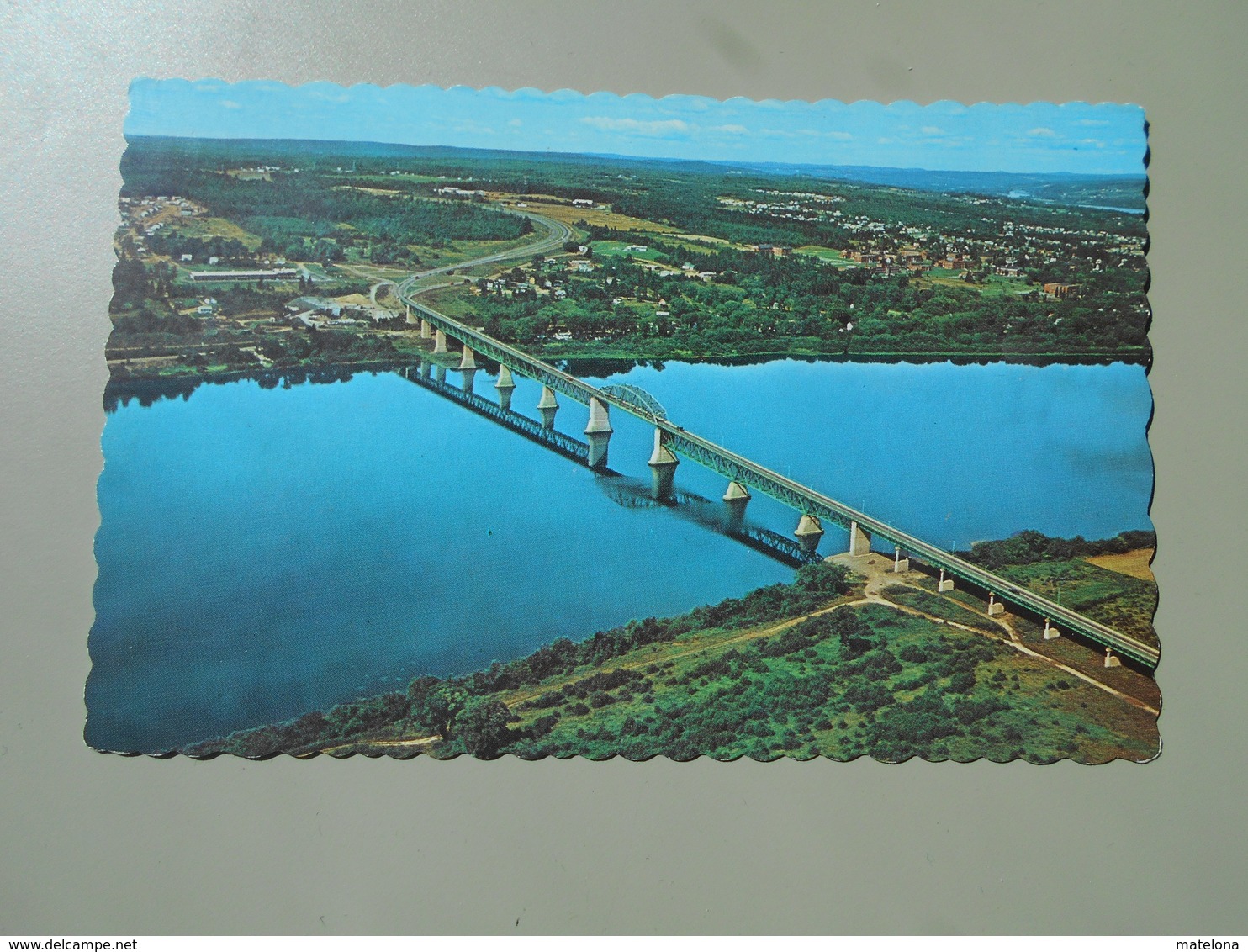 CANADA NOUVEAU BRUNSWICK FREDERICTON AERIAL VIEW OF PRINCESS MARGARET BRIDGE - Fredericton