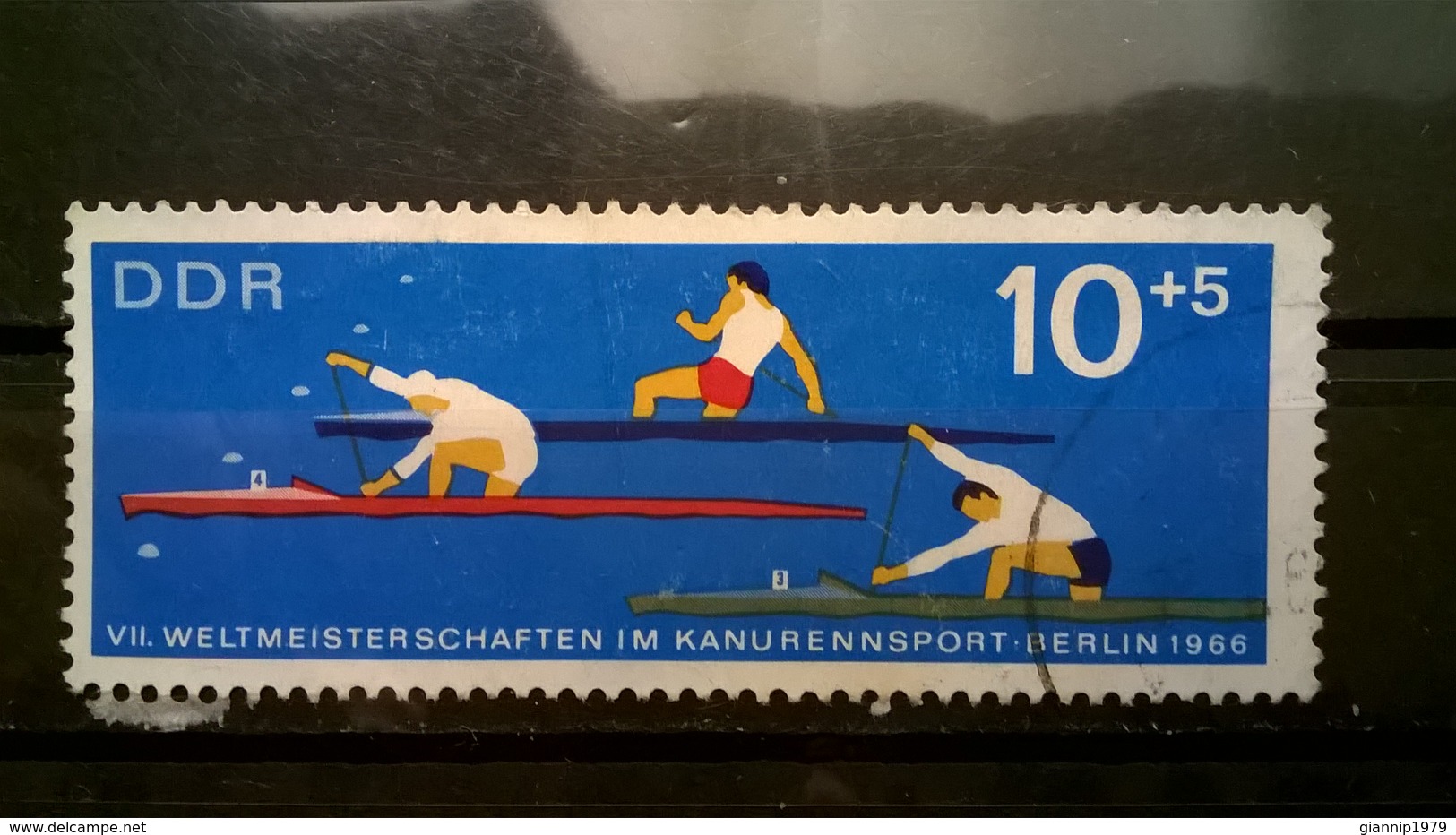 FRANCOBOLLI STAMPS GERMANIA DEUTSCHE DDR 1966 USED CANOE WORLD CHAMPIONSHIP  GERMANY - Usati