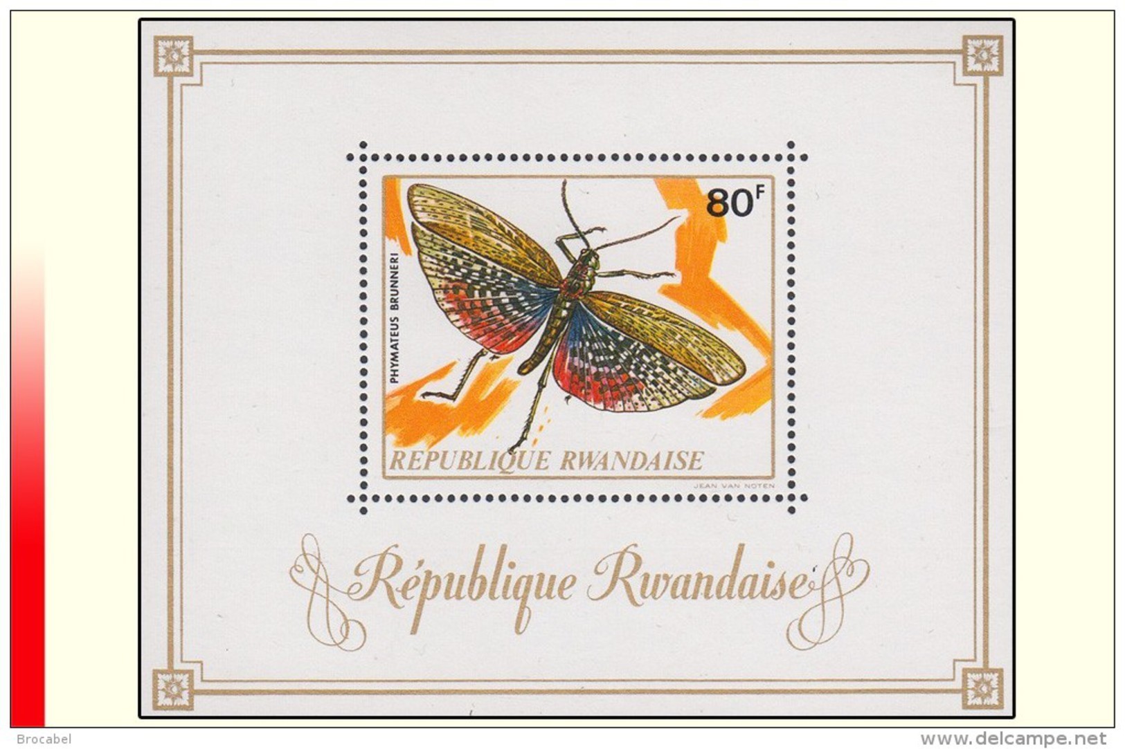 Rwanda BL 027** Insecte MNH - Neufs