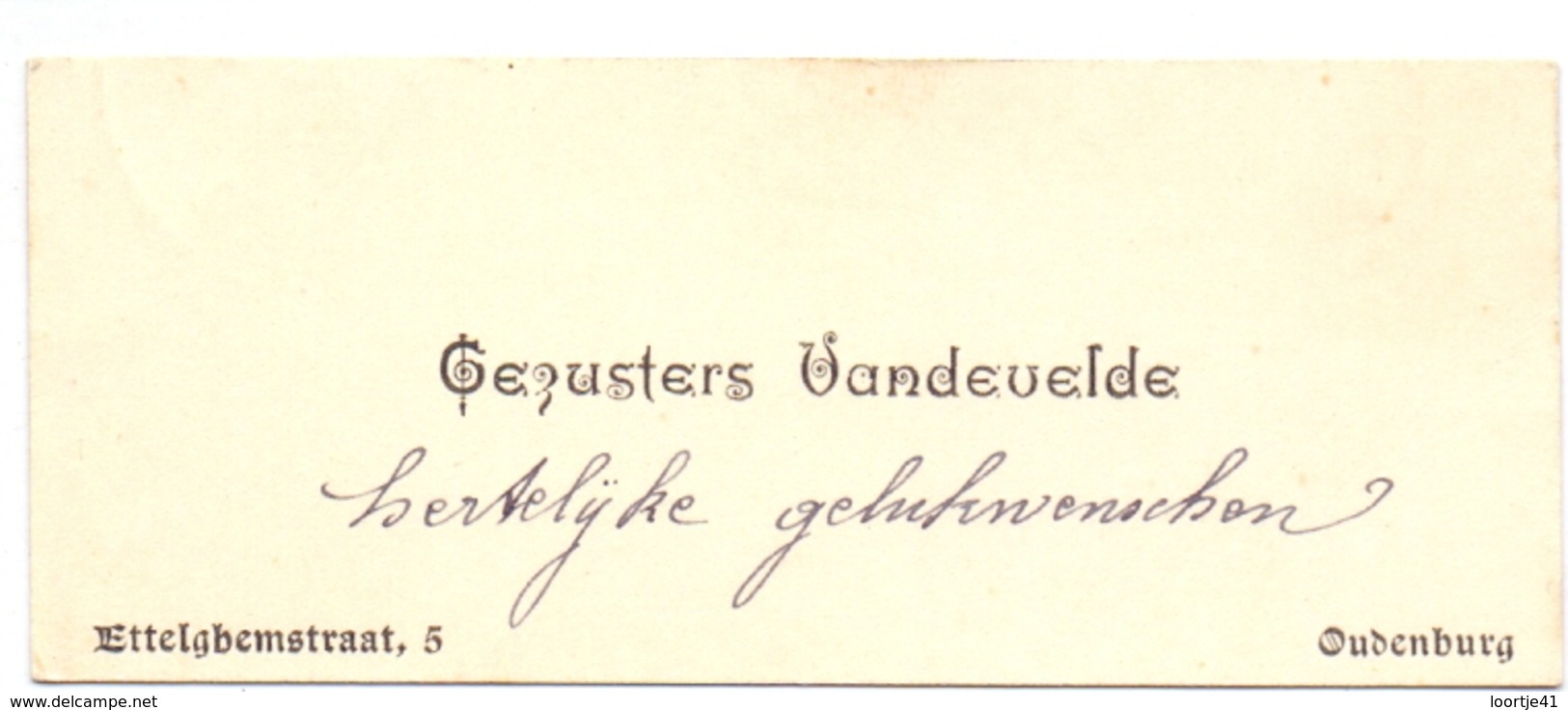 Visitekaartje - Carte Visite - Gezusters Vandevelde - Oudenburg - Cartes De Visite