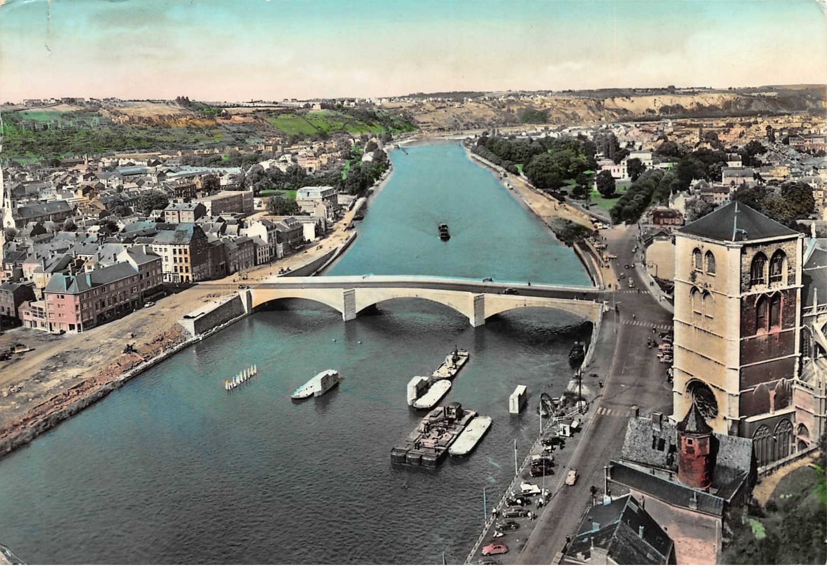 Huy - Le Pont Baudouin Avec La Collégiale Notre-Dame - Hoei