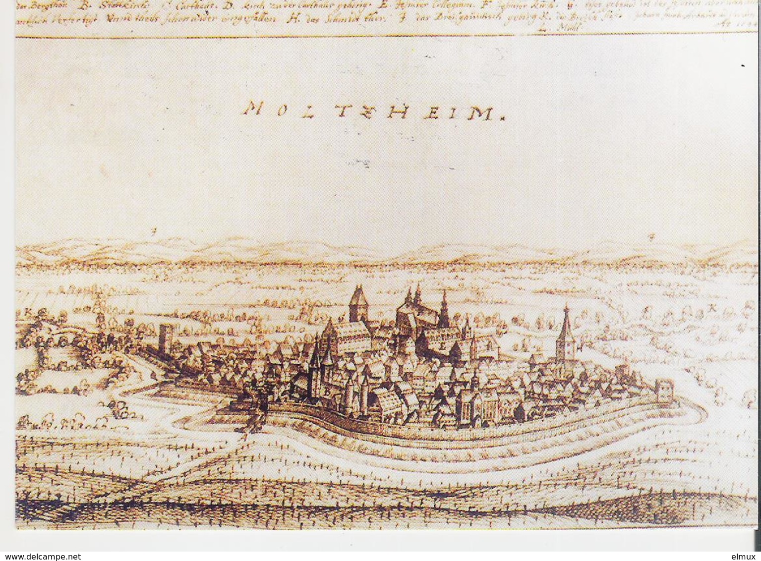 MOLSHEIM. CP Vue De Molsheim En 1644 - Molsheim