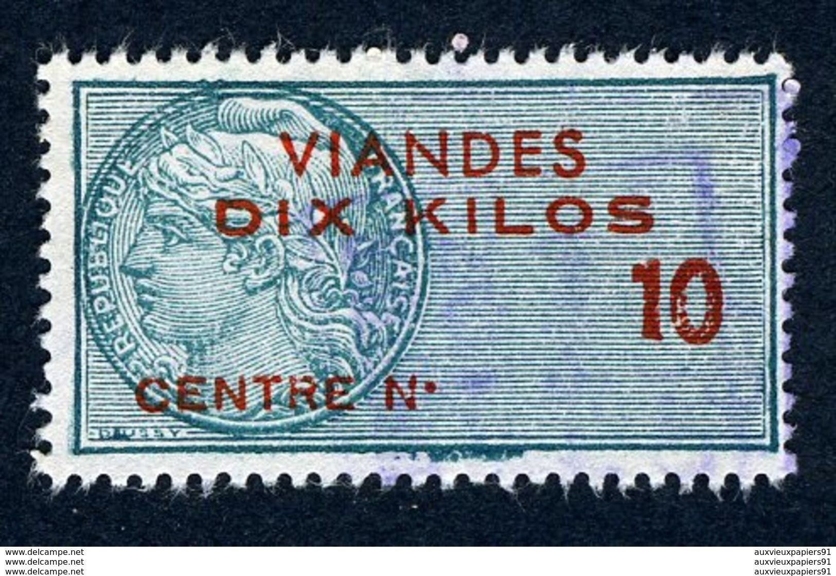 Timbre fiscal (fiscaux) - Viandes 1958 Complet - (1 à 1000 Kg) n° 117 à 125