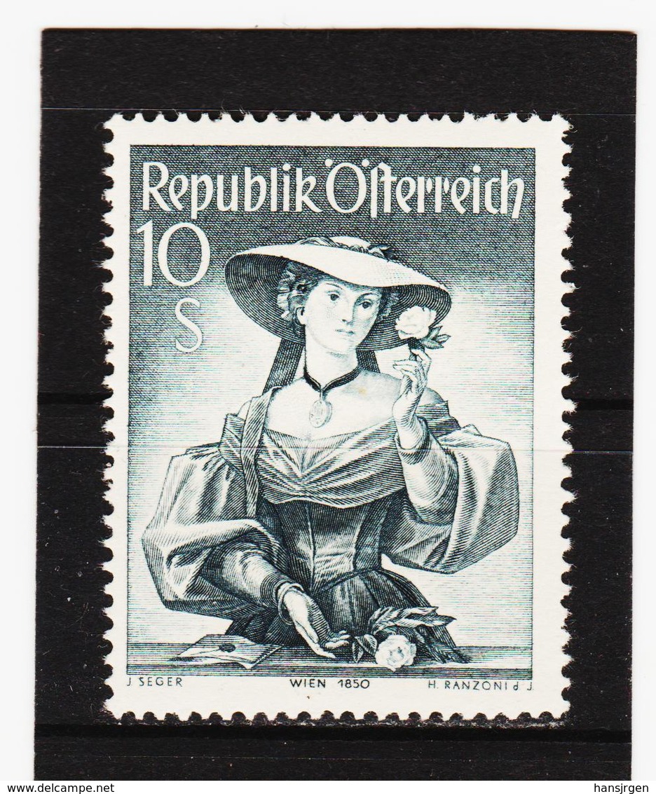 LAK577 ÖSTERREICH 1950 VOLKSTRACHTEN 10 S Michl 926 GELBER GUMMI ** Postfrisch Siehe ABBILDUNG - Ungebraucht