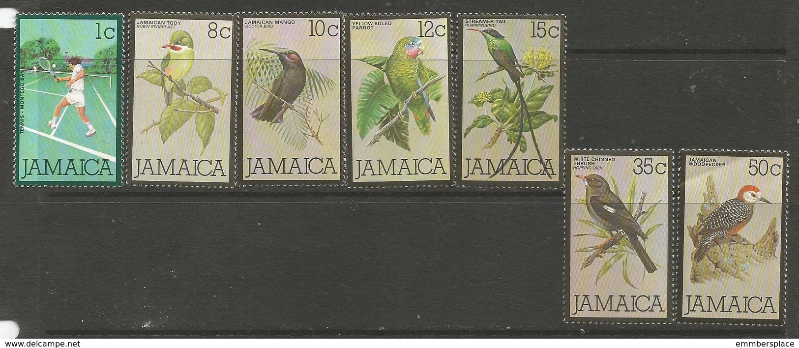 Jamaica - 1989 Tennis & Birds MNH **   SG 461 & 467-72 - Jamaica (1962-...)