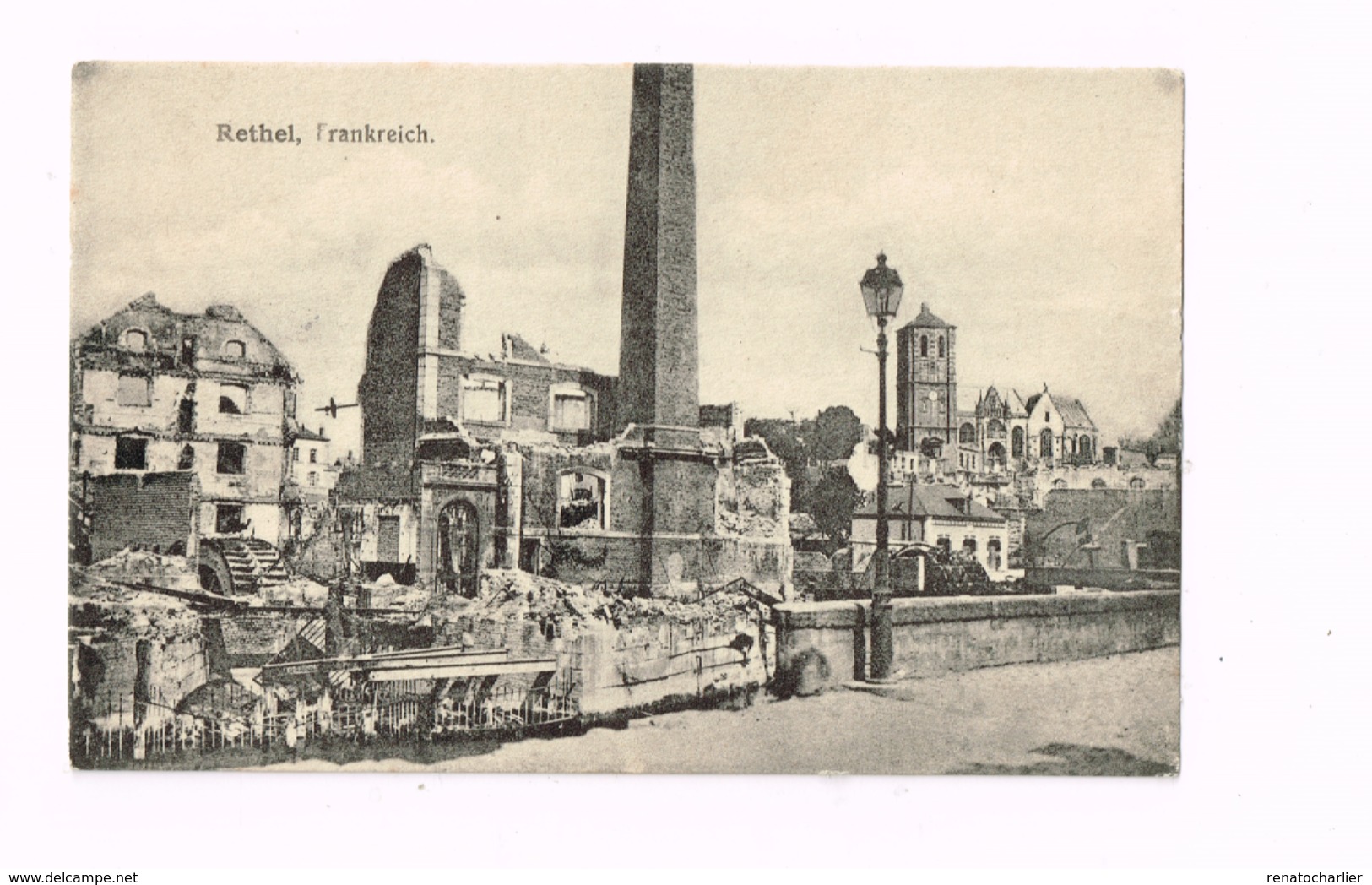 Rethel,Frankreich.Ruines.Expédié En Feldpost à Hagenau Bei Strassburg. - Rethel