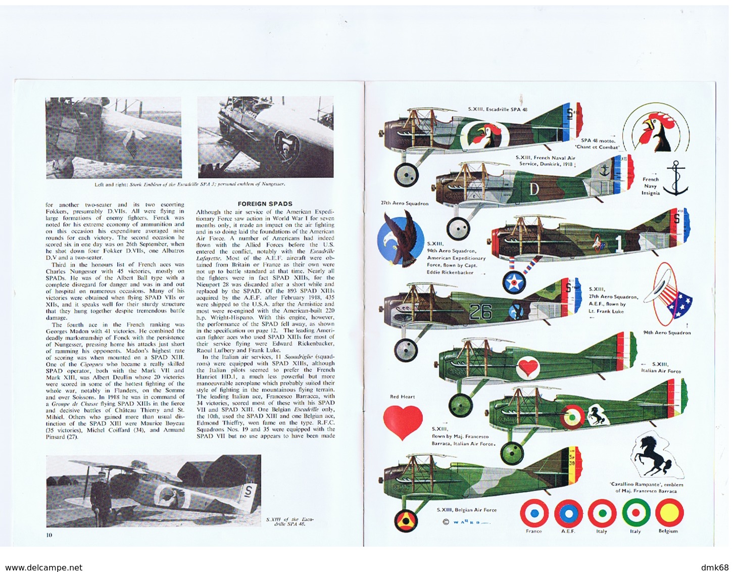 PROFILE PUBLICATIONS - THE SPAD XIII C.1 - WAR PLANE - BROCHURE LTD. COBURG HOUSE - - Other & Unclassified