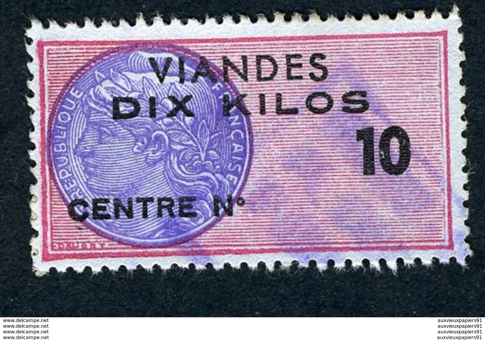 Timbre fiscal (fiscaux) - Viandes 1960 (1 à 300 Kg) n° 153 à 162