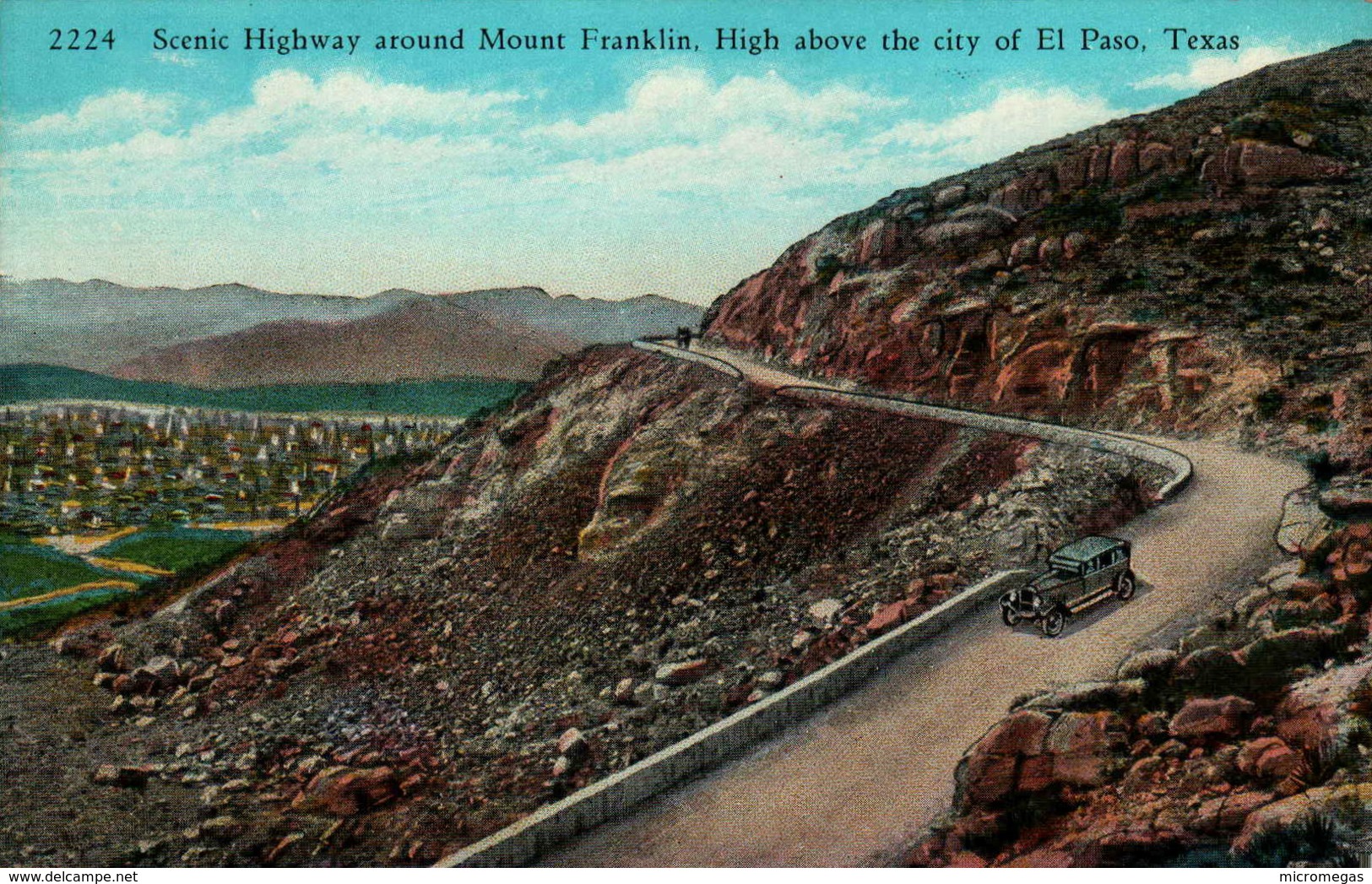 Scenic Highway Around Mount Franklin, High Above The City Of El Paso, Texas - El Paso