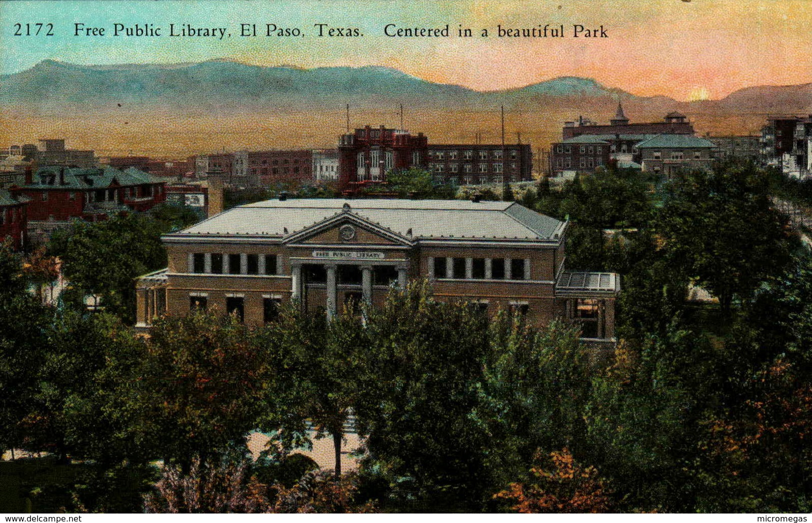 Free Public Library, El Paso, Texas - Centered In A Beautiful Park - El Paso