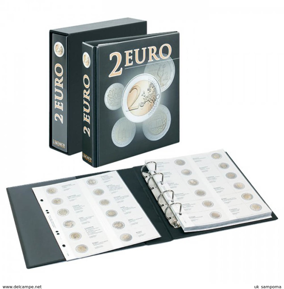 Lindner 3535E2 PUBLICA M 2 Euro-Vordruckalbum, Band 2 (chronologisch Ab Italien 2015) Mit Schutzkassette - Supplies And Equipment