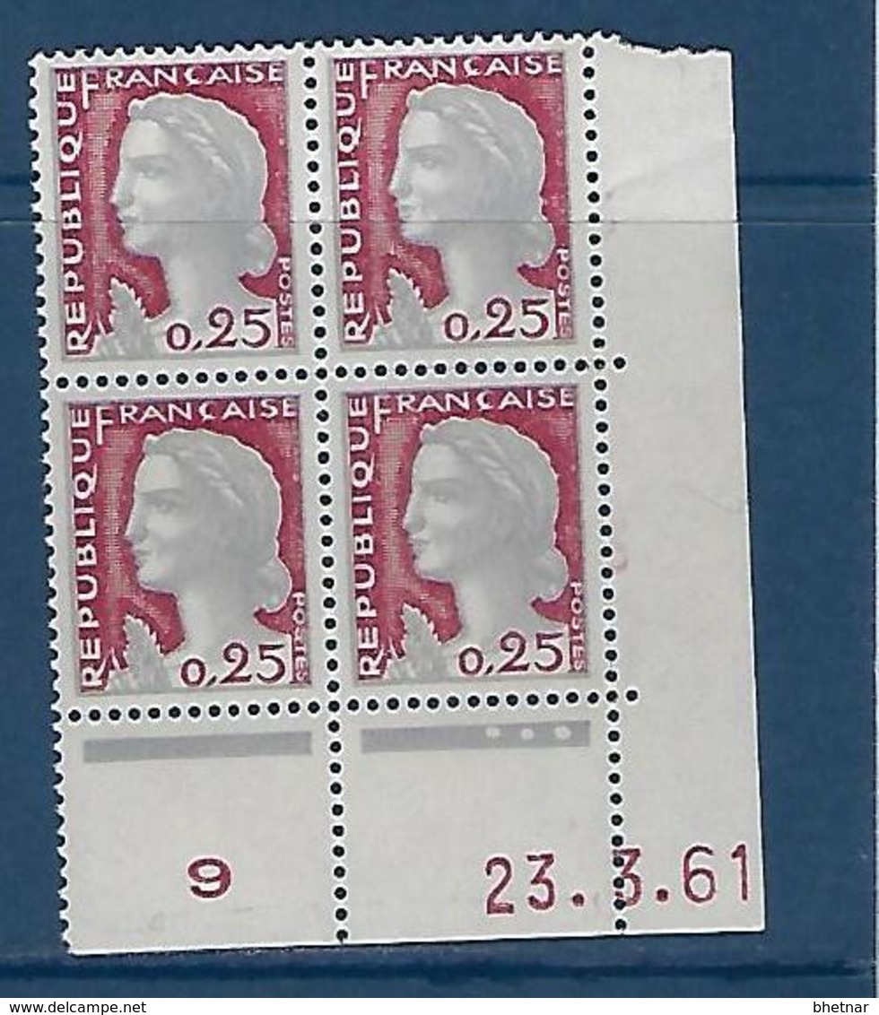 FR Coins Datés YT 1263 " Marianne De Decaris " Neuf** Du 23.3.61 - 1960-1969