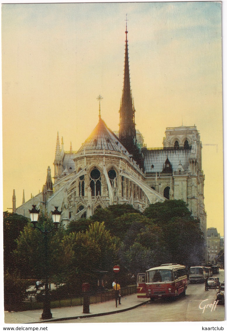 Paris: VW 1200 KÄFER/COX, CITROËN 2CV, 4x AUTOBUS/COACH - Crépuscule Sur Notre-Dame - Toerisme