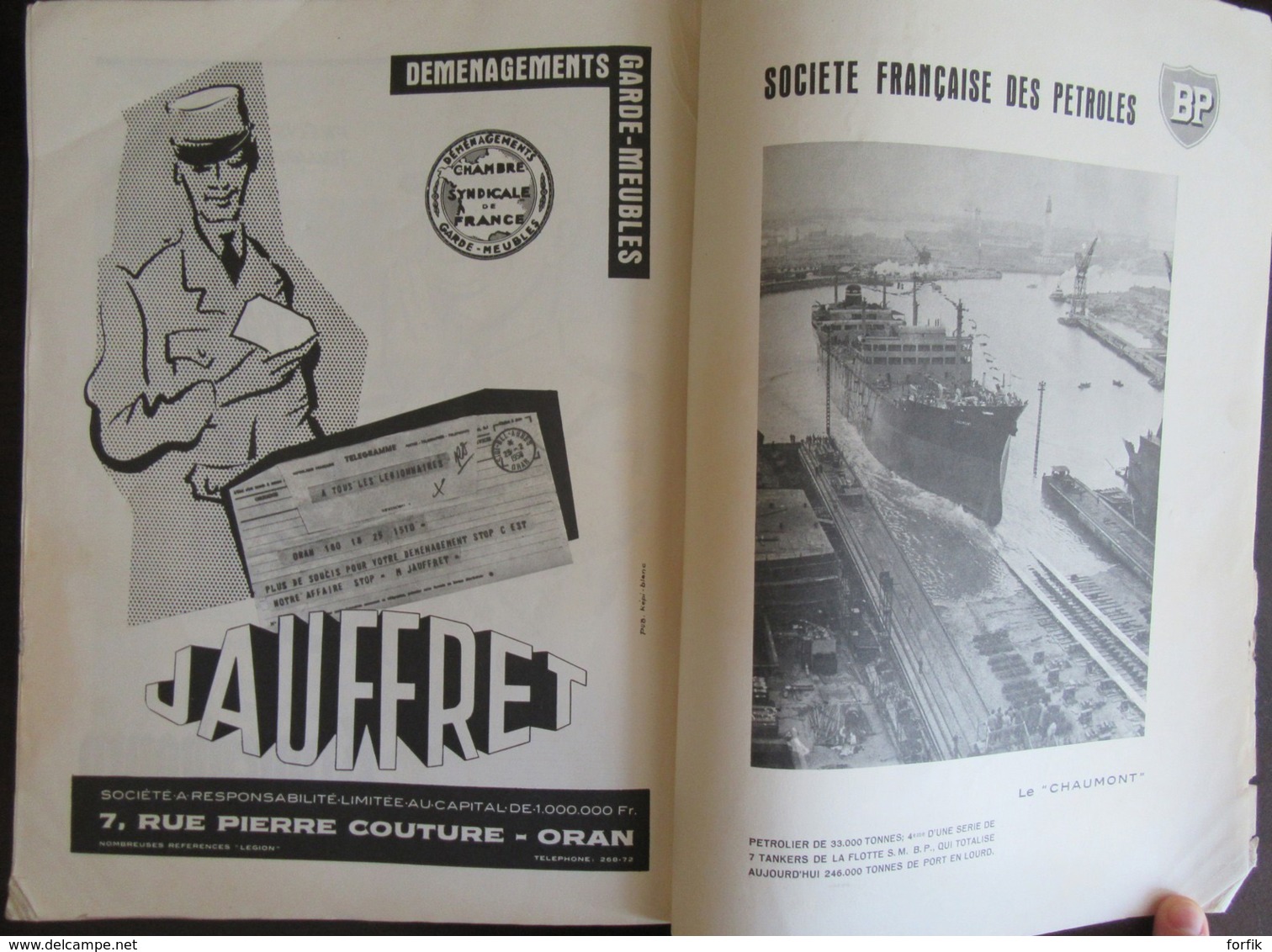 Livre Camerone 1958 - Légion étrangère - Dédicacé par un Légionnaire à son Quartier Maître Chef