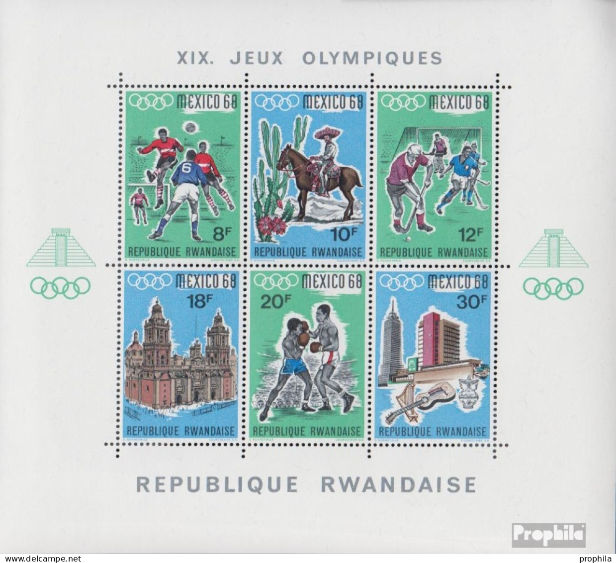 Ruanda Block13A (kompl.Ausg.) Postfrisch 1968 Olympische Sommerspiele Mexiko - Ungebraucht