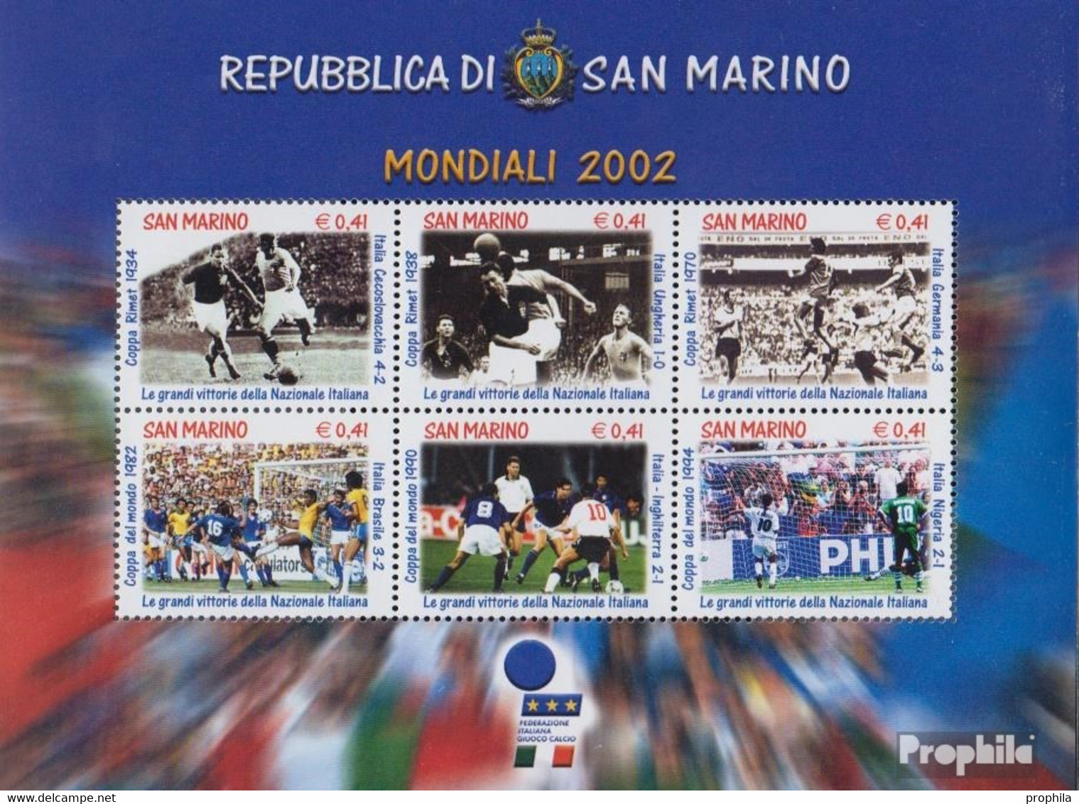 San Marino Block29 (kompl.Ausg.) Postfrisch 2002 Fußball WM02 Japan - Ungebraucht