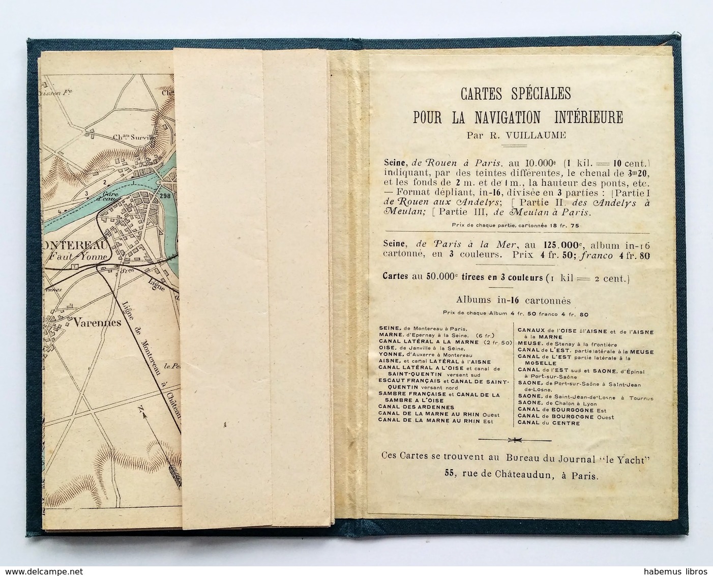 Carte De La Seine De Montereau à Paris Au 50 000e / Raoul Vuillaume. - 5e Tirage, 1924 - Cartes/Atlas