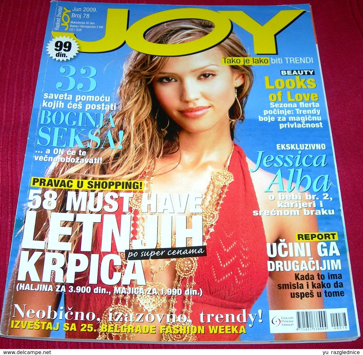 Jessica Alba - JOY - Serbian June 2009 RARE - Magazines