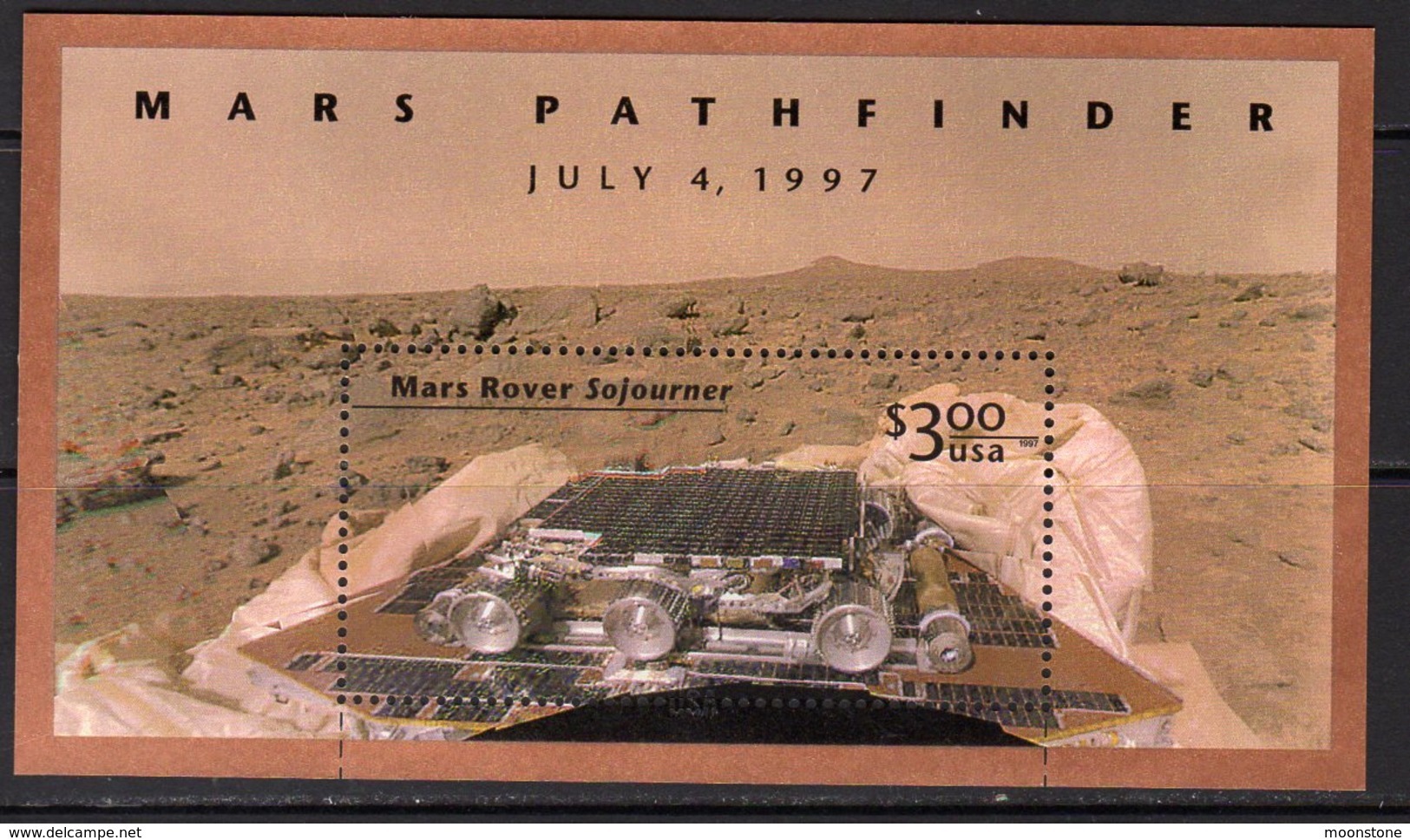 USA 1997 Mars Pathfinder Mission MS, MNH (SG MS3373) - Unused Stamps