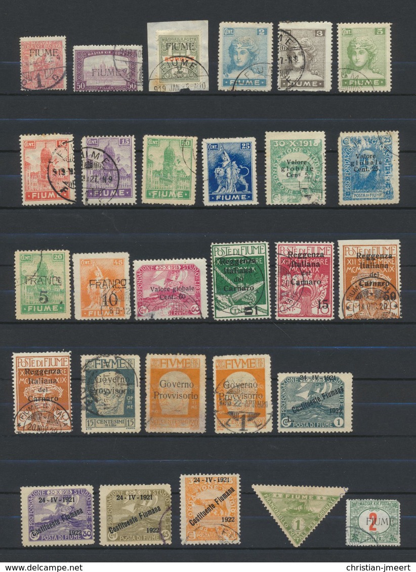 FIUME  Lot De 28 Timbres Oblitérés  Fort Soigné  Prix Réduit - Fiume