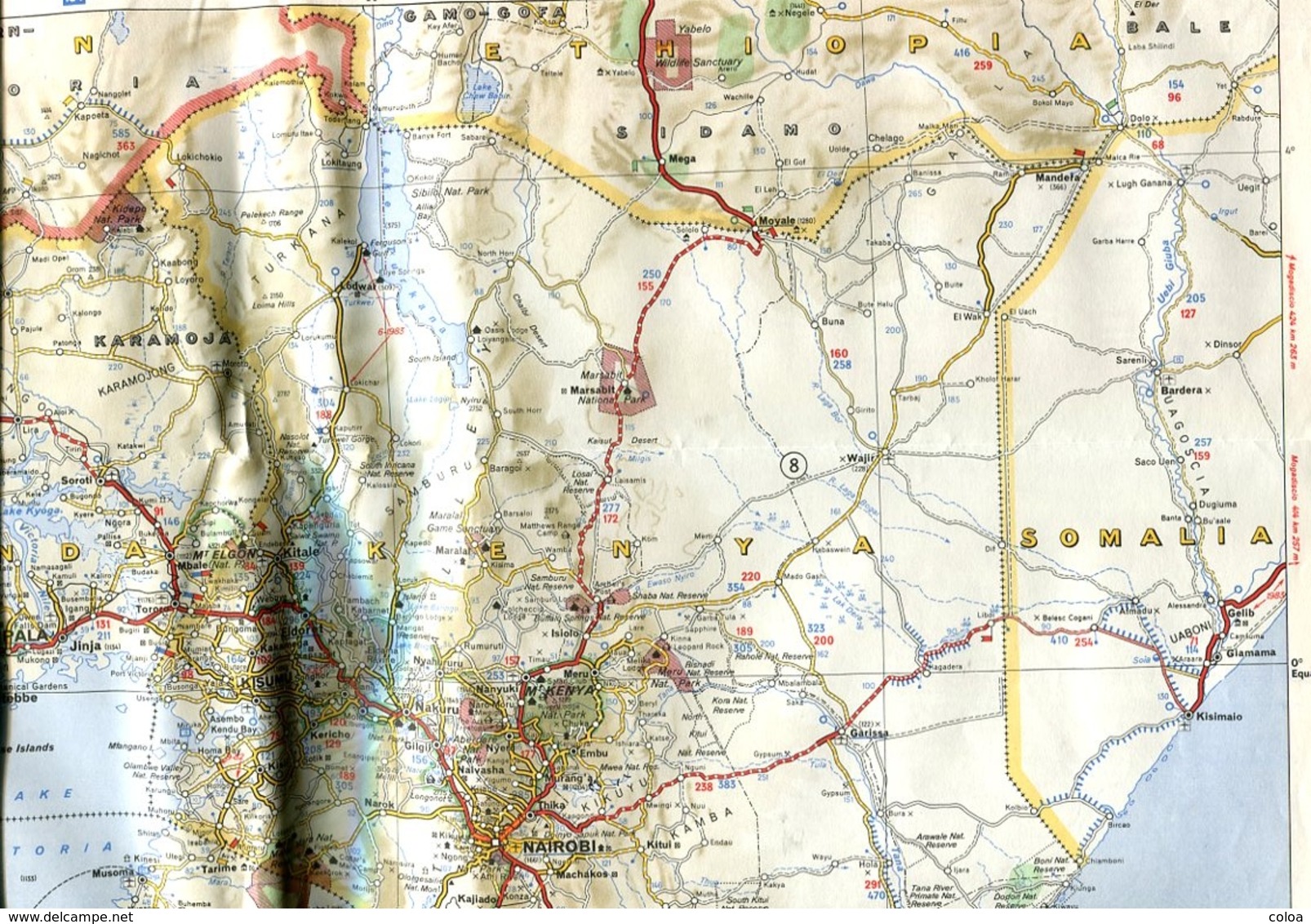 Carte Michelin 155 Afrique Centrale Et Sud Madagascar 1982 - Callejero