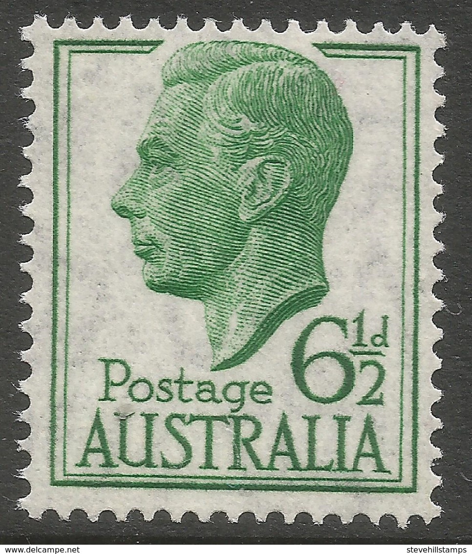 Australia. 1951-52 KGVI. 6½d Green MNH. SG 250 - Mint Stamps