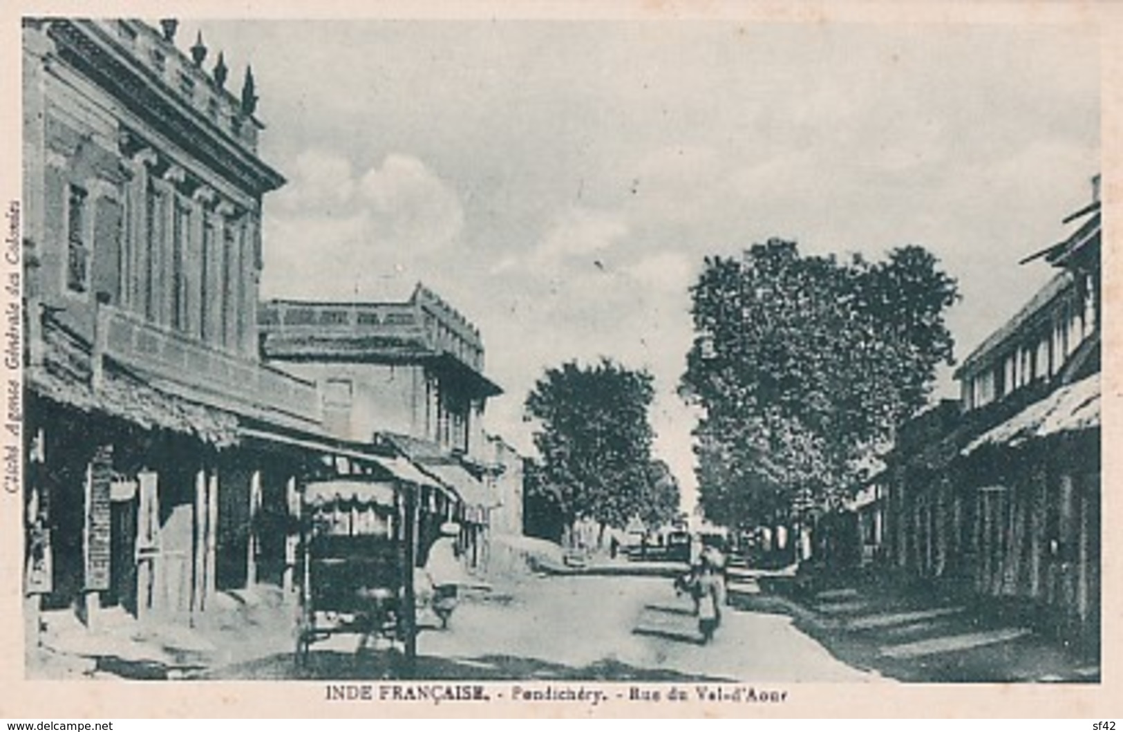 PONDICHERY           RUE DU VAL D AOUR - Inde