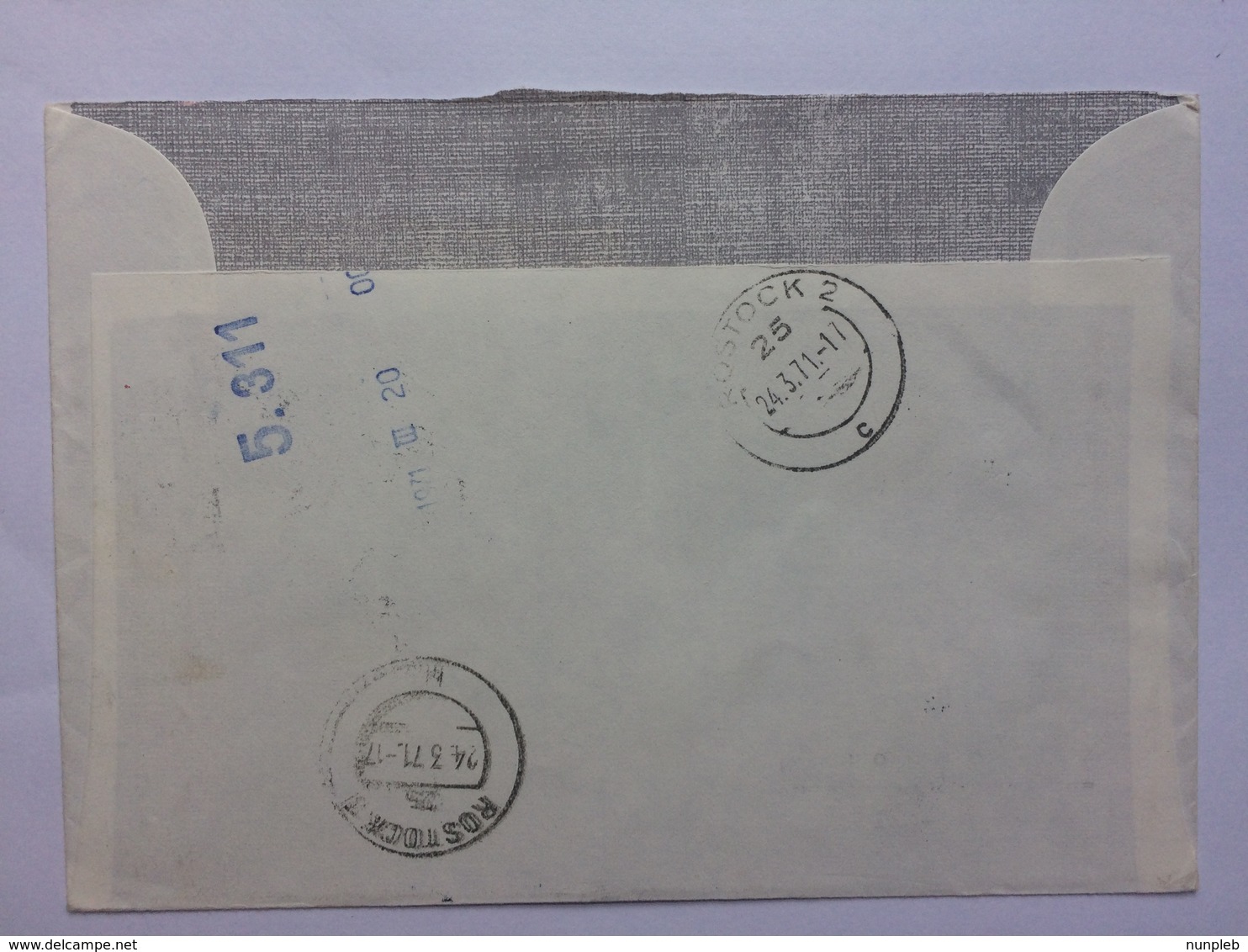 SWITZERLAND 1971 Naba Basel Minisheet Express Buchs To Rostock - Covers & Documents